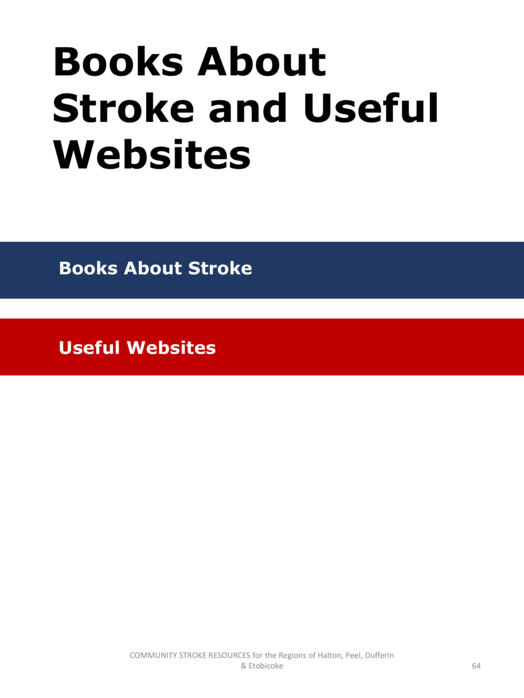 Community Resource Book | WestGTAStrokeNetwork